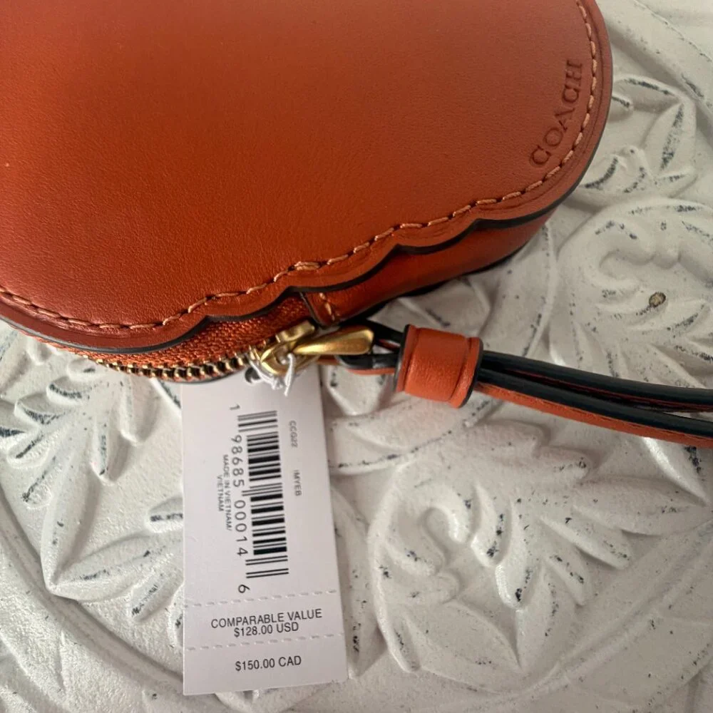 Coach pumpkin zip